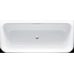 Bette Art I baignoire duo en acier émaillé semi-îlot avec rebord étroit 180x80x42cm avec panneau blanc SW60490