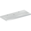 Geberit Icon Light lavabo 120x48x16cm 1 cuve 2 trous de robinetterie gauche et droite avec trop-plein céramique blanc brillant SW547010