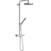 Hansa Tempra style mitigeur de douche thermostatique avec raccords et tuyau de douche avec douchette à main et douche de tête chrome 0395736