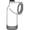 Wisa Coude d'évacuation WC avec raccord pour fontaine ou aérateur blanc GA56457
