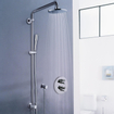 GROHE Rainshower Modern ensemble de douche pluie apparent - pomme de douche 21cm - douchette barre - barre de douche 113cm - chrome 0430171