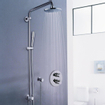 GROHE Rainshower Modern ensemble de douche pluie apparent - pomme de douche 21cm - douchette barre - barre de douche 113cm - chrome 0430171
