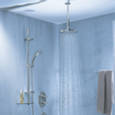 GROHE Rainshower Bras de plafond - 29cm - rosace ronde - chrome 0430076