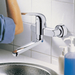 GROHE Eurosmart Care robinet mural de sécurité bec orientable chrome 0437508