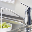 GROHE Eurosmart Cosmopolitan Robinet de cuisine avec bec bas et tournant chrome 0437360