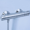 Grohe Grohtherm 800 douchekraan thermostatisch met koppelingen EcoJoy en volumegreep met ecobutton chroom TWEEDEKANS OUT6017