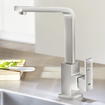 GROHE Eurocube Mitigeur de cuisine - haut - bec pivotant - inox 0442288