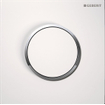 Geberit type 10 plaque de commande pour urinoir - pneumatique - bouton rond - blanc/chrome brillant 0701938