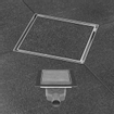 Easy drain Aqua Plus Quattro drain de sol - 20x20cm - grille carrelable - évacuation latérale - profondeur d'encastrement 7.5cm - inox inox biseauté. 2302727