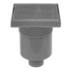 Easy drain Aqua quattro tegel siphon de sol avec pièce de finition en abs/grille et bec verseur carrelable en acier inoxydable 15x15cm profondeur d'installation 117 155mm siphon à eau 50mm 2302696