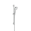 Hansgrohe Croma Select E Multi glijstangset met Croma Select E Multi handdouche EcoSmart 65cm met Isiflex`B doucheslang 160cm wit/chroom 0605308