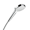 Hansgrohe Croma Select E douchette à main 1 jet EcoSmart 1/2 xØ11cm avec jet pluie (9L/min) blanc/chrome 0605332