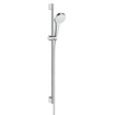 Hansgrohe Croma Select S ensemble barre de douche avec douchette Croma Select S 1 jet 90cm avec flexible Isiflex`B 160cm blanc/chrome 0605305
