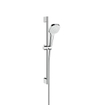 Hansgrohe Croma Select E glijstangset met Croma Select E 1jet handdouche 65cm met Isiflex`B doucheslang 160cm wit/chroom 0605311