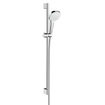 Hansgrohe Croma Select E ensemble barre de douche avec douchette Croma Select E 1 jet EcoSmart 90cm avec flexible Isiflex`B 160cm blanc/chrome 0605318