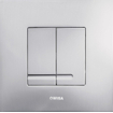 Wisa Delos Plaque de commande carré métal 16x16cm avec dualflush chrome mat 0704438