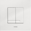 Wisa Delos Bouton de commande WC carré 16x16cm matière synthétique DualFlush Blanc SECOND CHOIX OUT8637