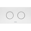 Wisa Juno plaque de commande plastique pneumatique 208x111mm avec double chasse pour élément WC XT blanc 0701587