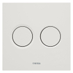 Wisa Luga plaque de commande plastique pneumatique 16x16cm avec double chasse pour élément WC XS blanc 0701540