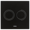 Wisa Luga plaque de commande verre pneumatique 16x16cm avec double chasse pour élément WC XS noir 0701561
