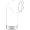Wisa 301A coude de WC 110mm longueur 180mm 0770329