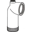Wisa Coude d'évacuation WC avec raccord pour fontaine ou aérateur blanc GA56457