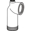Wisa Coude d'évacuation WC avec raccord pour fontaine ou aérateur blanc GA56457