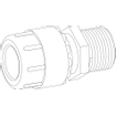 Wisa Simplast Raccord fileté mâle x polyéthylène 1/2 x16 mm 2922592