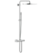 GROHE Rainshower Cosmopolitan Ensemble de douche pluie apparent - pomme de douche Ø40cm - douchette sena - thermostatique - chrome 0467936