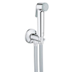 GROHE Tempesta-F Trigger Spray 30 Handdoucheset - 1 straalsoort - rond - met houder - met geïntegreerde hoekstopkraan - gladde slang - 125cm - chroom SW63480
