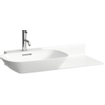 Laufen INO lavabo-meuble 45x90x12cm cuve à gauche. tablette à droite avec trop-plein SaphirKeramik lcc-blanc SW28288