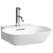 Laufen INO lave-mains 41x45x12cm 1 trou de robinet avec trop-plein SaphirKeramik blanc SW28279