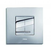 Wisa Delos Plaque de commande 16x16cm carré avec chasse d'eau double métal chrome brillant mat 0770448