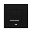 Wisa XS Panneau de commande - carré - 16x16x1 - double chasse - plastique - noir 0701531