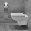 Looox Closed Brosse WC et Distributeur papier-toilette encastrable inox brossé SW278551