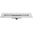 Easy Drain Modulo TAF low caniveau de douche - 90x6.7cm - avec bride de sol - Siphon: 50mm - inox brossé SW68927