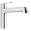 GROHE Eurodisc Cosmopolitan Mitigeur de cuisine - bas - bec extractible - chromé 0430422