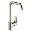 Hansgrohe Focus E2 Mitigeur de cuisine avec bec haut pivotant réglable 110 150 et 360 aspect inox 0605550