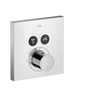 AXOR Showerselect square plaque de finition thermostatique avec robinet d'arrêt pour 2 fonctions chrome GA34498