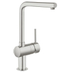 GROHE Minta Mitigeur de cuisine - haut - bec en L - SuperSteel brossé 0434437