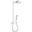 Hansgrohe Raindance Select E300 colonne de douche : avec tablette de douche 300 robinet thermostatique apparent avec douchette 3 jets et douche de tête 2 jets chrome 0452230