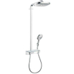 Hansgrohe Raindance Select E300 colonne de douche : avec tablette de douche 300 mitigeur thermostatique apparent avec douchette 3 jets et pomme de douche 3 jets chrome 0452232