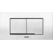 Wisa XT Kantos plaque de commande plastique acier mécanique 208x111mm avec double chasse pour élément WC XT RVS 0701586