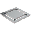 Geberit grille 8x8cm pour siphon de douche carré inox GA10834
