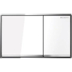 Geberit Omega60 Plaque de commande DF matière synthétique 18.4x11.4cm verre blanc 0700246