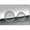 Plaque de commande Geberit Omega20 - chasse d'eau à 2 boutons - rond - chrome brillant/mat/chrome brillant 0700233