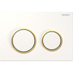 Geberit Omega20 bedieningsplaat - 2-toets spoeling - rond - wit/goud/wit 0700236