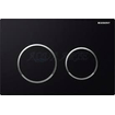 Geberit Omega20 bedieningplaat, 2-toets spoeling frontbediening voor toilet 21.2x14.2cm zwart 0700235
