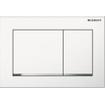 Plaque de commande Geberit Omega20 - chasse d'eau à 2 boutons - carré - blanc/chrome brillant/blanc 0700243