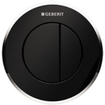 Plaque de commande Geberit Type10 avec commande frontale pour WC 10x10cm noir / chrome GA16567